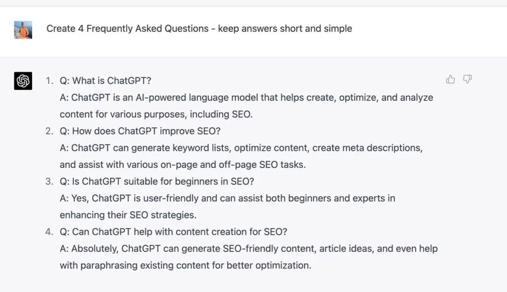 FAQ with ChatGPT
