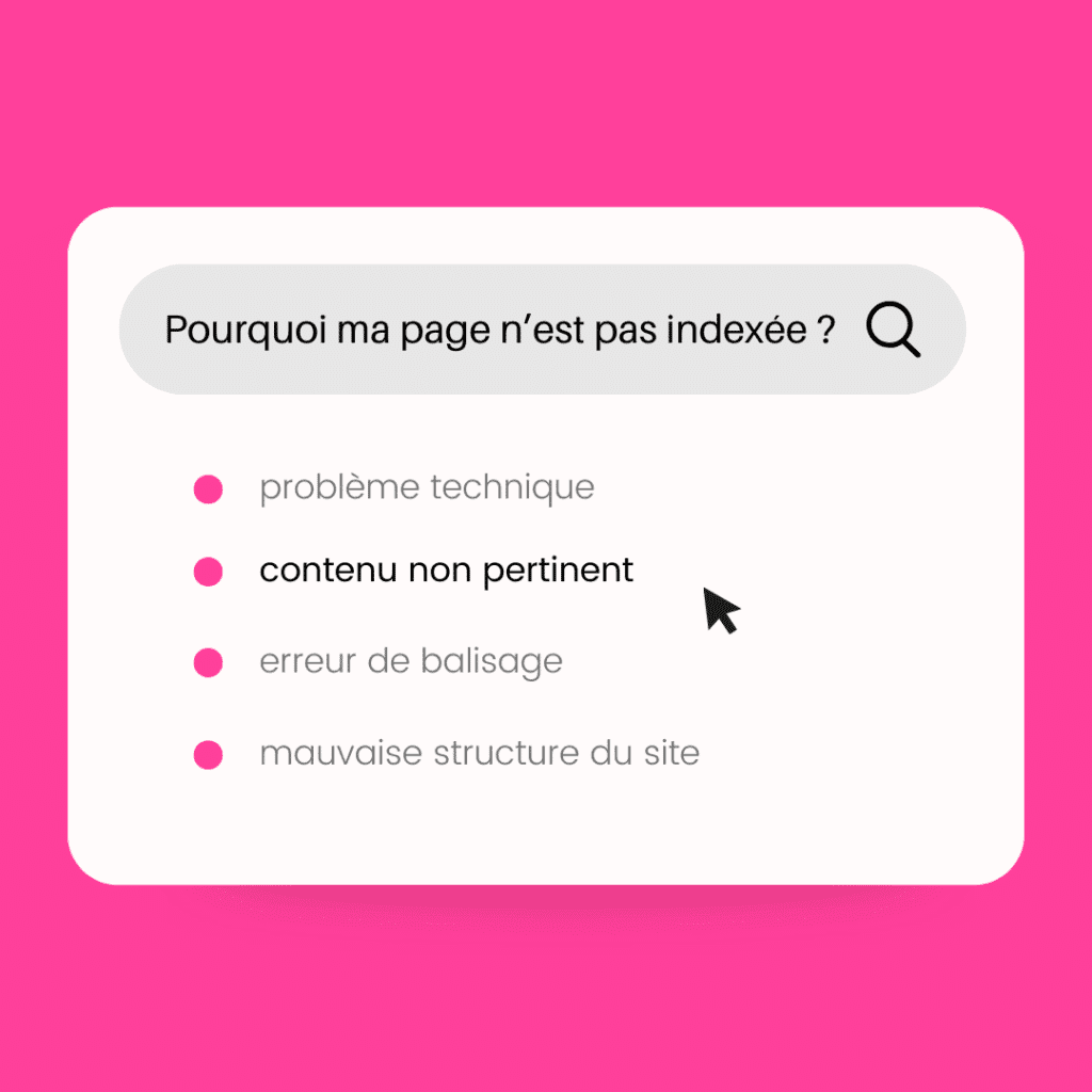 Pourquoi ma page n'est pas indexée sur Google Search Console