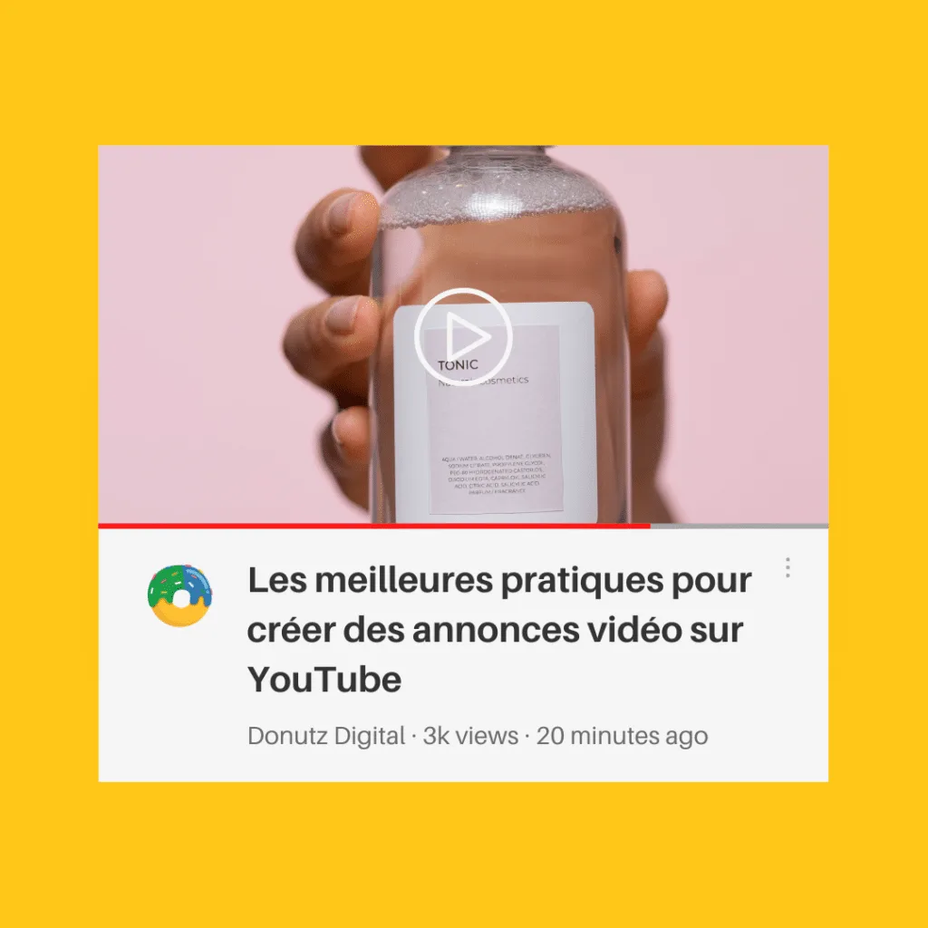 Annonces vidéo sur Youtube
