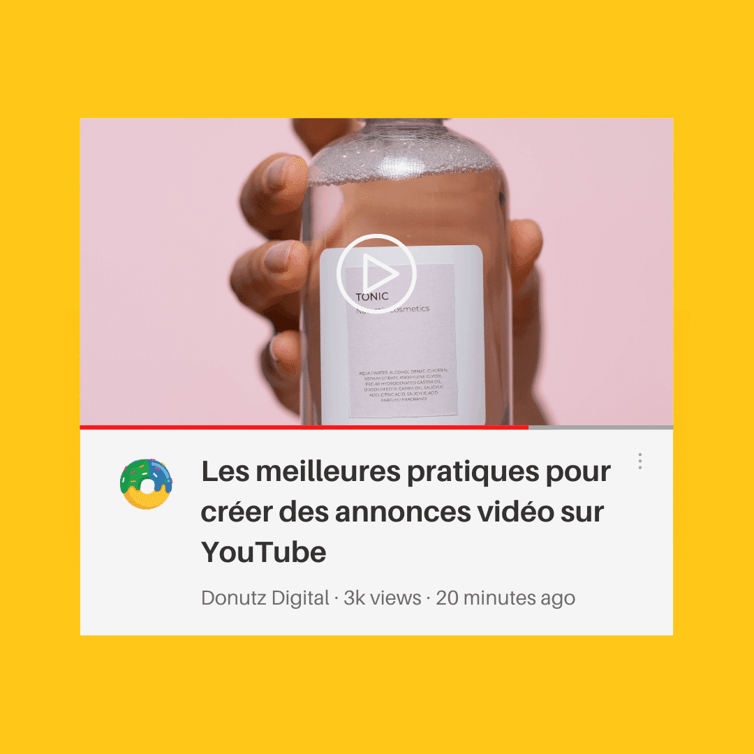 Annonces vidéo sur Youtube