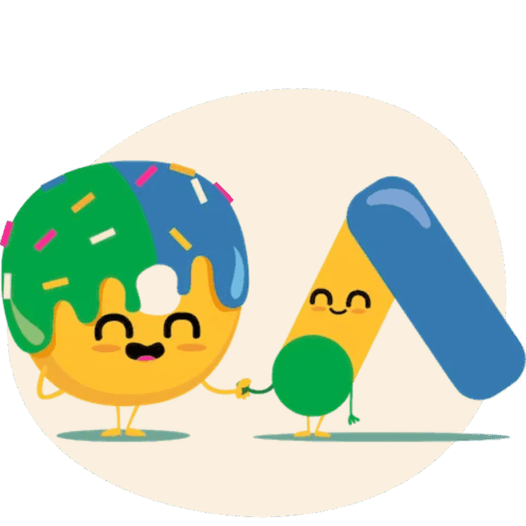 Donutz illustration - Google Ads Europe - French - Digital marketing agency Europe