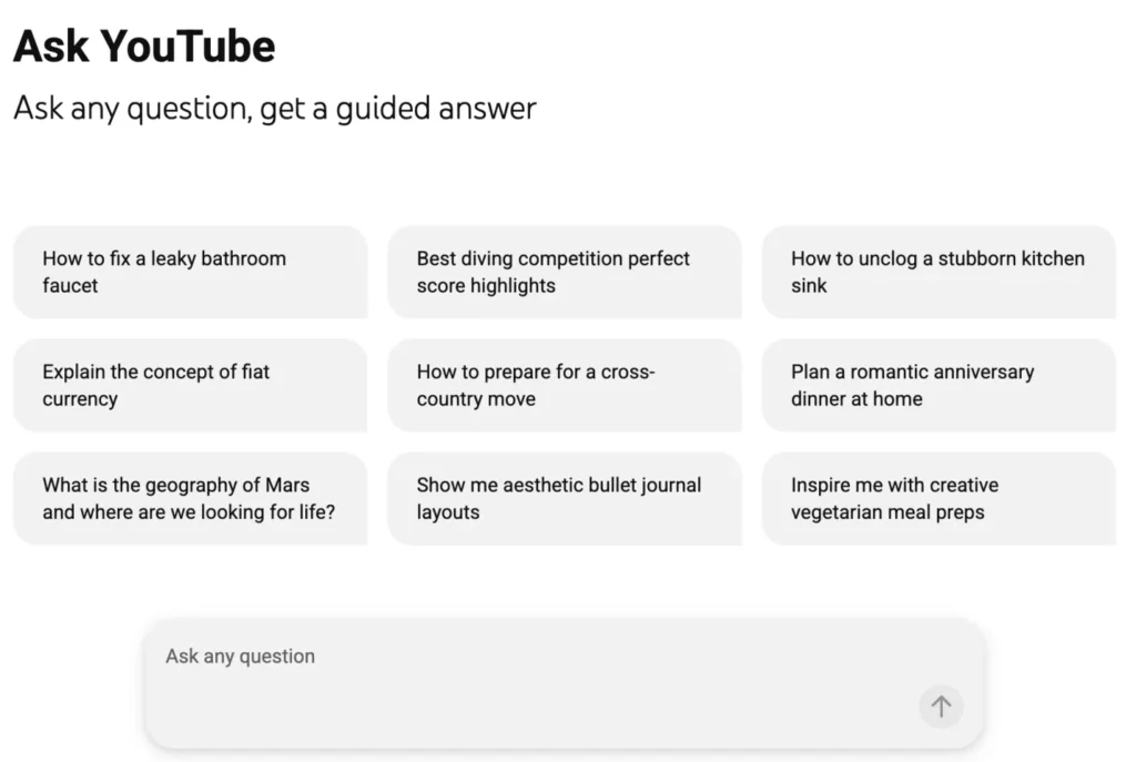 AI youtube search